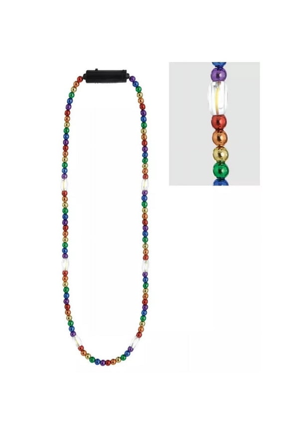 Pride Rainbow Light-Up Necklace - 32" - LED - Costume Accessory