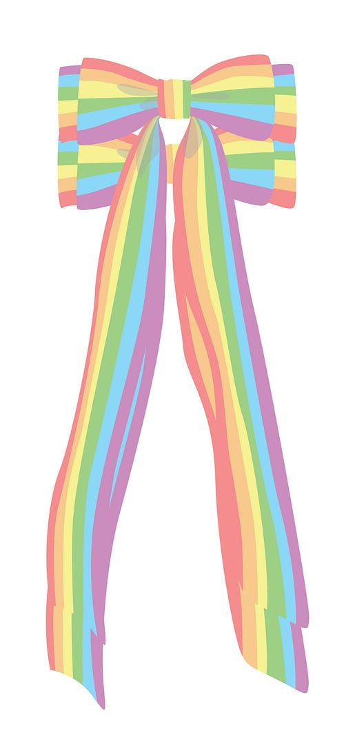 Pride Rainbow Multicolored Hair Bow Clips, 2 Piece