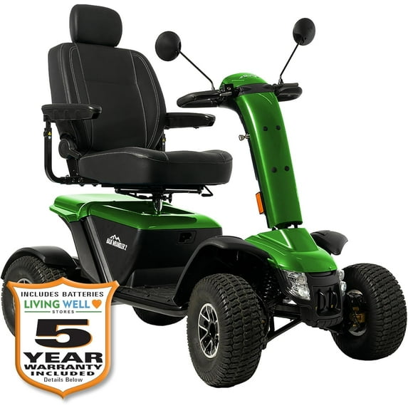 Pride Redesigned Baja Wrangler 2, Heavy Duty Outdoor Mobility Scooter, 450 lbs. Weight Capacity, with 5-Year Extended Warranty
