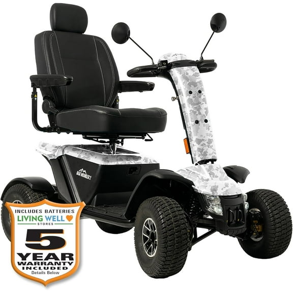 Pride Redesigned Baja Wrangler 2, Heavy Duty Outdoor Mobility Scooter, 450 lbs. Weight Capacity, with 5-Year Extended Warranty