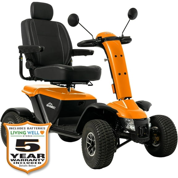 Pride Redesigned Baja Wrangler 2, Heavy Duty Outdoor Mobility Scooter, 450 lbs. Weight Capacity, with 5-Year Extended Warranty