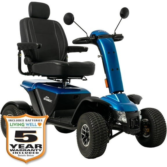 Pride Redesigned Baja Wrangler 2, Heavy Duty Outdoor Mobility Scooter, 450 lbs. Weight Capacity, with 5-Year Extended Warranty