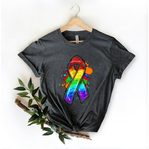 Pride Ribbon T-Shirt, LGBTQ+ Love is Love Shirt, Rainbow Equality Pride Tee