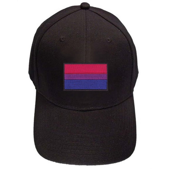 Pride Shack - Black Baseball Hat Bisexual Flag - LGBT Bi Pride Cap