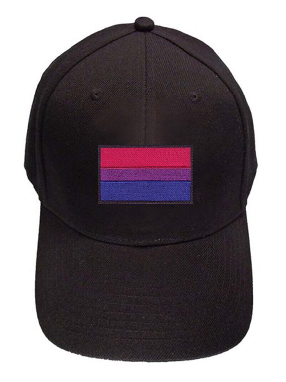- Black Baseball Hat Bisexual Flag - LGBT Bi Pride Cap