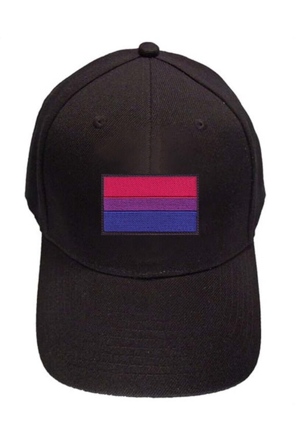 - Black Baseball Hat Bisexual Flag - LGBT Bi Pride Cap