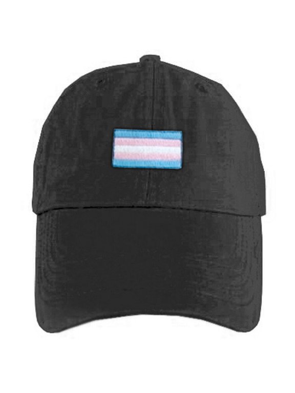 - Black Baseball Hat Transgender Flag - LGBT Gay & Lesbian Pride Cap