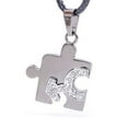 thumbnail image 1 of Pride Shack - CZ Bling Mens Male Symbol Gay Pride Puzzle Pendant LGBT Necklace, 1 of 1