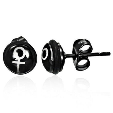 Pride Shack - Female Symbol Stud (Black & Gray Symbols) Lesbian Pride Earrings