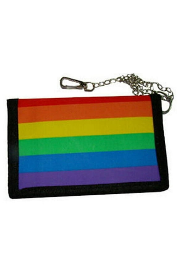 - Full Rainbow Pride Wallet w 13" Chain- LGBT Gay and Lesbian Gifts
