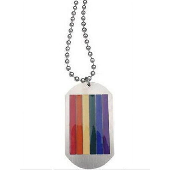 Pride Shack - Gay Rainbow Flag Lesbian / Gay Pride LGBT Pendant Necklace Dog Tag