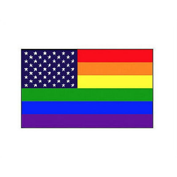 Pride Shack - Gay USA American Pride - 3 x 5 Polyester Flag - Stars and Stripes