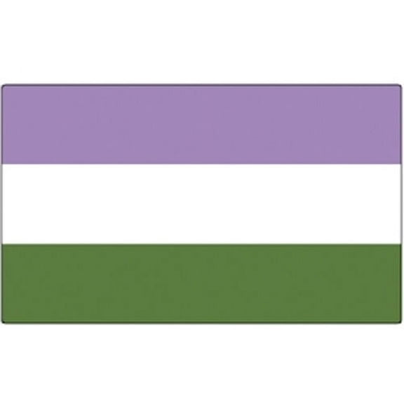 Pride Shack - GenderQueer Queer Gender Pride - Rectangle Car Bumper Sticker 3x5