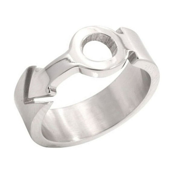 Pride Shack - Mars Male Symbol Cut Out Design Ring - Mens Gay Pride Steel Ring