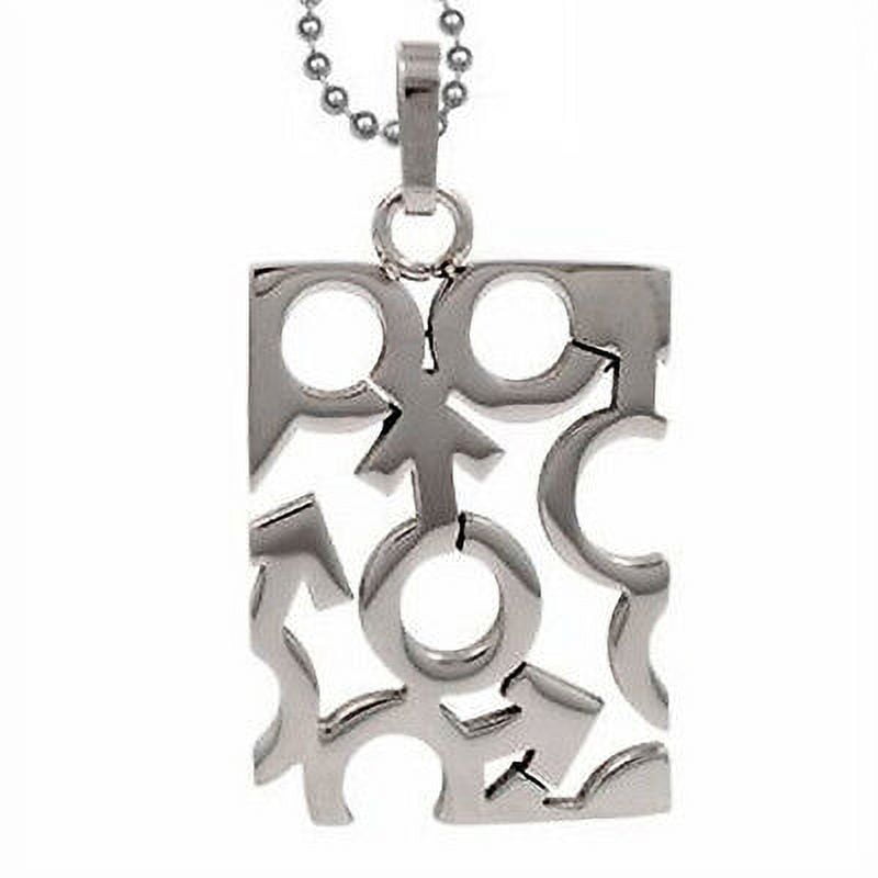 ☆MARS MARK☆ MARS Symbol Pendant M164 Pride Shack - Mens Gay Pride Pendant Necklace w/ a Mosaic