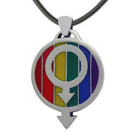 Pride Shack - Over Under - Male Symbol Mens Gay Pride Pendant Necklace GLBT