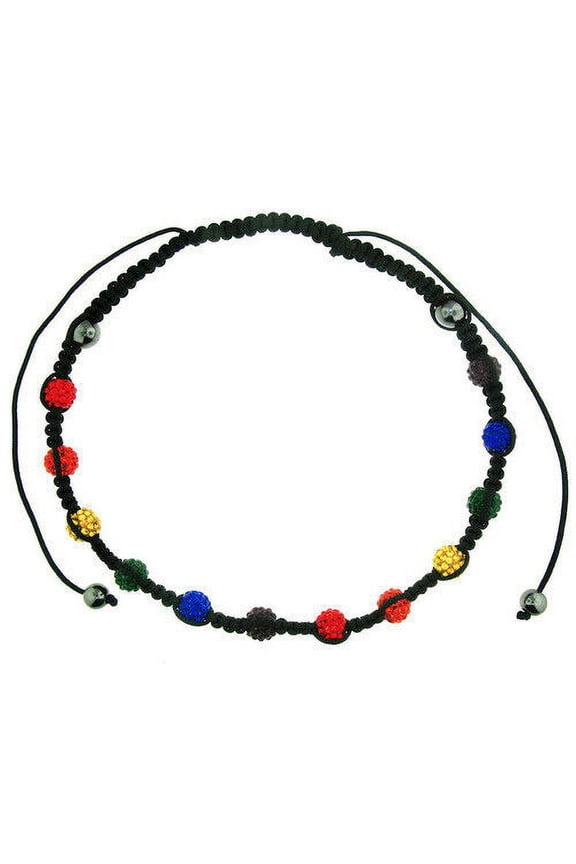 - Rainbow Beaded Adjustable LGBT Gay & Lesbian Pride Necklace