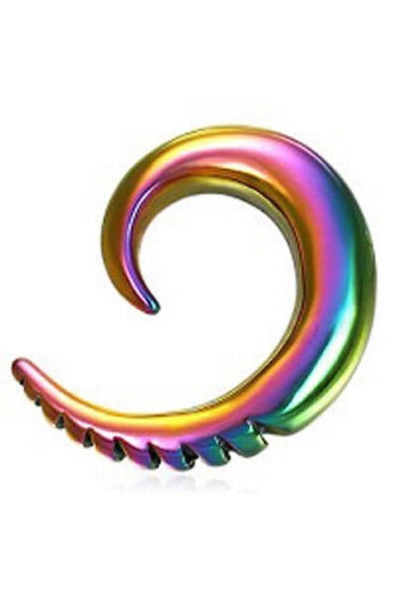 - Rainbow Ear Taper Expander Scale Tip - Gay & Lesbian Pride Earring