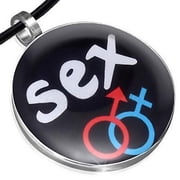 Pride Shack - Sex Male Female Symbols - LGBT Bisexual Transgender Pride Pendant
