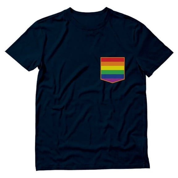 Pride Shirt for Men - Rainbow Pocket Print Tee - Supportive LGBTQ Apparel for Pride Parade - Comfortable Cotton T-Shirt - Perfect Gay Rights Support Gift