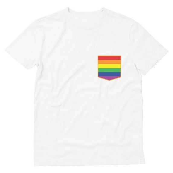 Pride Shirt for Men - Rainbow Pocket Print Tee - Supportive LGBTQ Apparel for Pride Parade - Comfortable Cotton T-Shirt - Perfect Gay Rights Support Gift