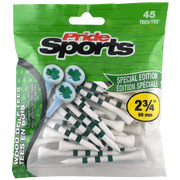 Pride Special Edition Shamrock Golf Tees   2 3/4" Wood Golf Tees with Unique Shamrock Design, Durable & Stylish, 45 Count Package