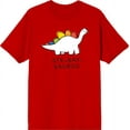 thumbnail image 1 of Pride Ste-Gay-Saurus Men's Red Crew Neck Short Sleeve Tee-Medium, 1 of 2