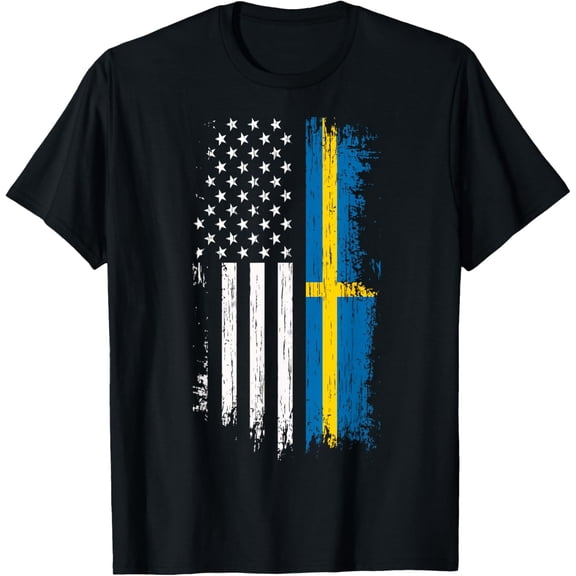 Pride Sweden USA - Swedish American Flag T-Shirt