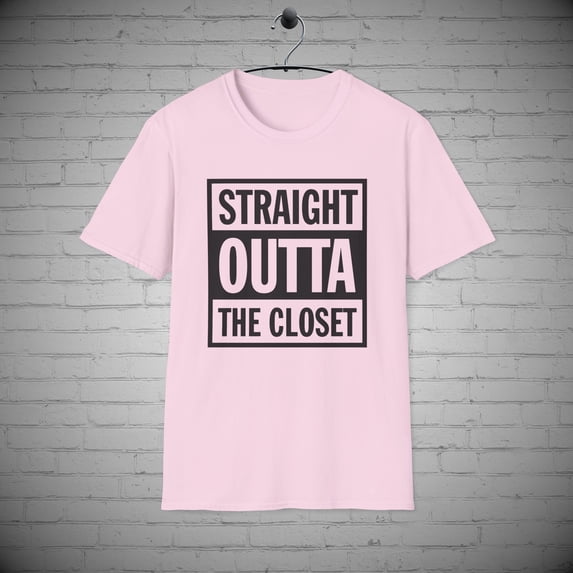 Pride T-Shirt, LGBTQ Pride Tee, Straight Outta the Closet Equality tee
