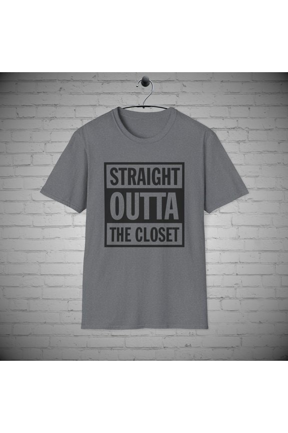 Pride T-Shirt, LGBTQ Pride Tee, Straight Outta the Closet Equality tee