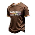 thumbnail image 1 of Pride T-Shirt for Men, Rainbow Flag Graphic Casual Summer LGBTQ+ Support Top, 1 of 4