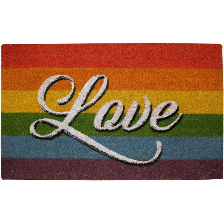 https://i5.walmartimages.com/seo/Pride-Together-Coir-Doormat-Love-Rainbow-Colorful-Entrance-Front-Door-Rug-Indoor-Outdoor-Non-Slip-Entryway-Mats-18-x28-Rainbow-Love-Rectangle_23237c27-3363-4b4e-ad80-78744b77ee95.11bb40fe0badff4a525a6a4ad8e03ac5.jpeg?odnHeight=768&odnWidth=768&odnBg=FFFFFF