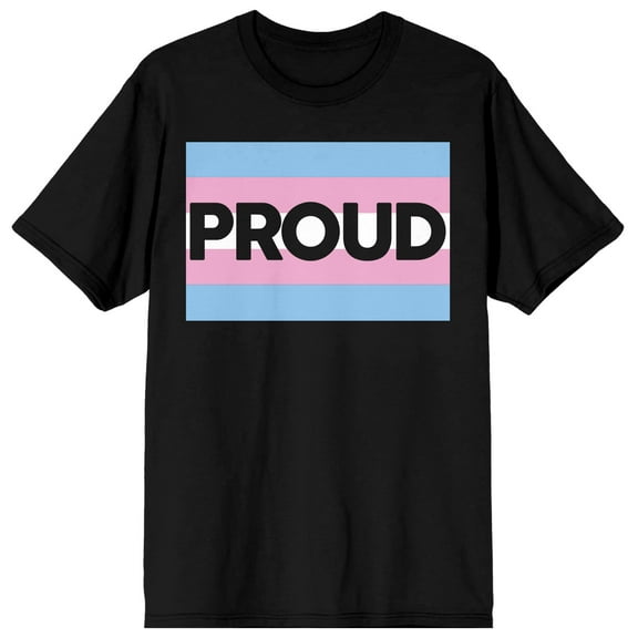 Pride Trans Flag Men's Black T-Shirt-3XL