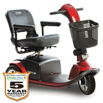 Pride Mobility Victory 10 3-Wheel Mobility Scooter, Front Basket, 400 Lb Limit