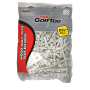 PrideSports Deluxe Wood Golf Tees   2 3/4", White   Durable Classic Design   100% Natural Hardwood   Durable & Consistent   500 Count Bulk Pack
