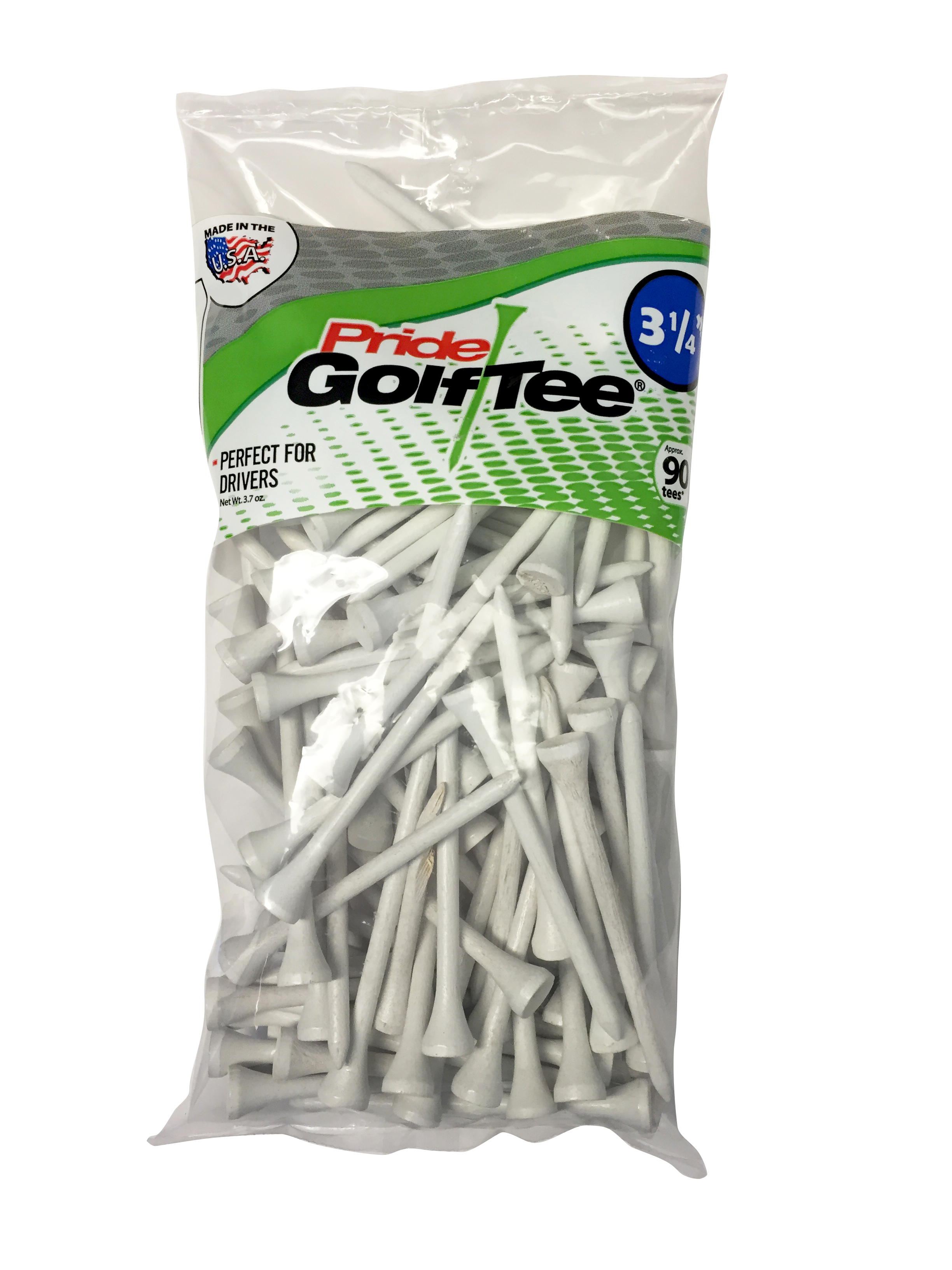 Pride Wood Golf Tee, 3-1/4 inch, White, 90 Count - image 1 of 6