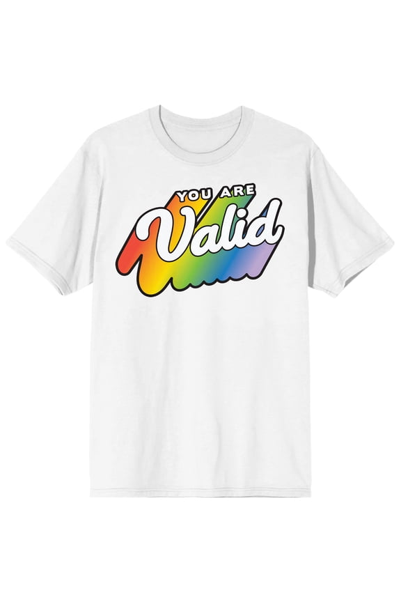 Pride You Are Valid Men's White T-Shirt-Small