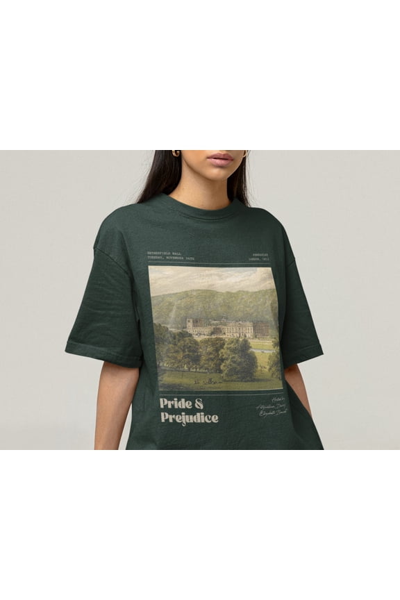 Pride and Prejudice Jane Austen T-Shirt, Elizabeth Bennet Mr. Darcy Pemberley Poet Shirt, Booktrovert Romance Reader