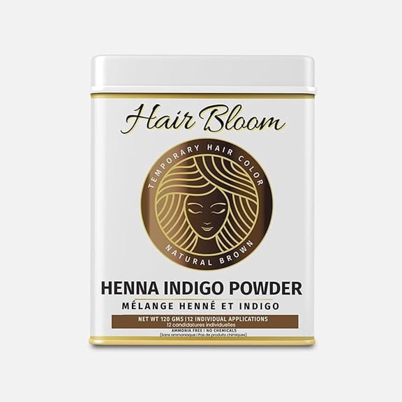 Pride Of India Natural Brunette Hair Color | NET WT 120 GMS | Plant Hair Dye With Mehendi Powder | 12 individual Sachets (10G Each) | Reusable Brush And Tray | Shiny And Smooth Finish