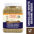 thumbnail image 1 of Pride Of India White Sesame Seeds, Unhulled Whole Seeds, Natural, Gluten Free, 1.25 lbs, 1 of 8