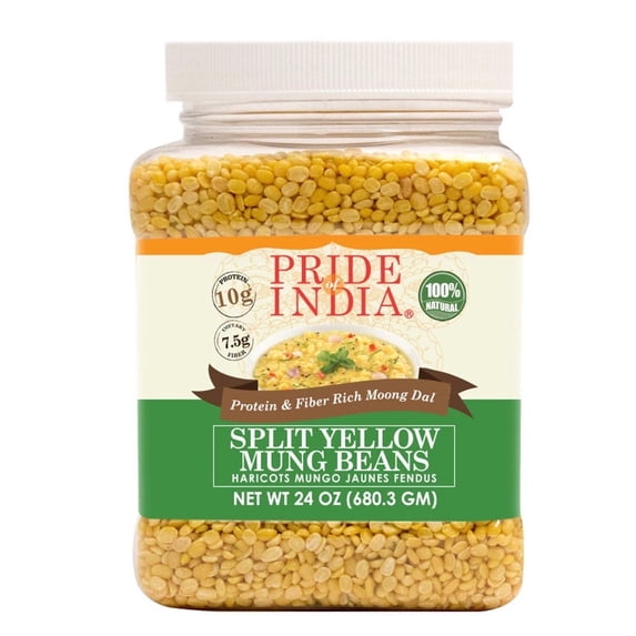 Pride of India | Split Yellow Mung Beans 1.5 lb | Vegan, Gluten Free