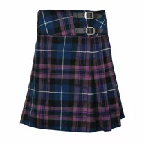 Pride of Scotland Ladies Knee-Length Kilt Skirt 16" Tartan Pleated Design, Classic Scottish Style for Casual & Formal Wear
