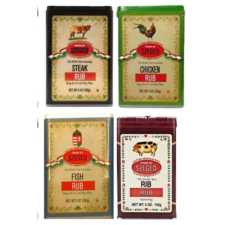 Pride of Szeged 4 Pack Deal - Steak, Chicken, Fish, and Rib Rubs