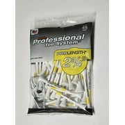 PrideSports 2-3/4" White Golf Tees, 45-Count, Pride PTS, Wooden Tees for Hybrid & 3-Wood