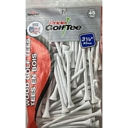 PrideSports 3.25", White Wood Golf Tees, 45 Count
