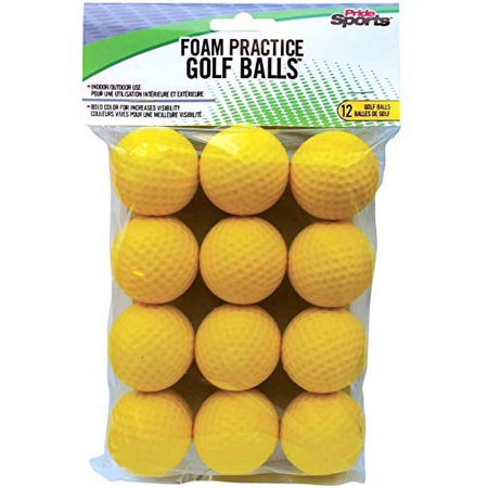PrideSports Golf Balls, Yellow, 12 Pack