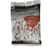 PrideSports 2-1/8 White Golf Tees, 45-Count, Pride PTS, Wood Tees for Irons & Hybrids