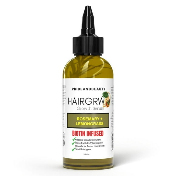 PrideandBeauty Hair Growth Oil for All Hair Types, Alopecia Hair Support with Rosemary, Lavender and Black Seed, 4 fl oz