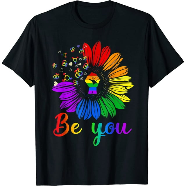 Prideful Sunflower LGBT Rainbow T-Shirt