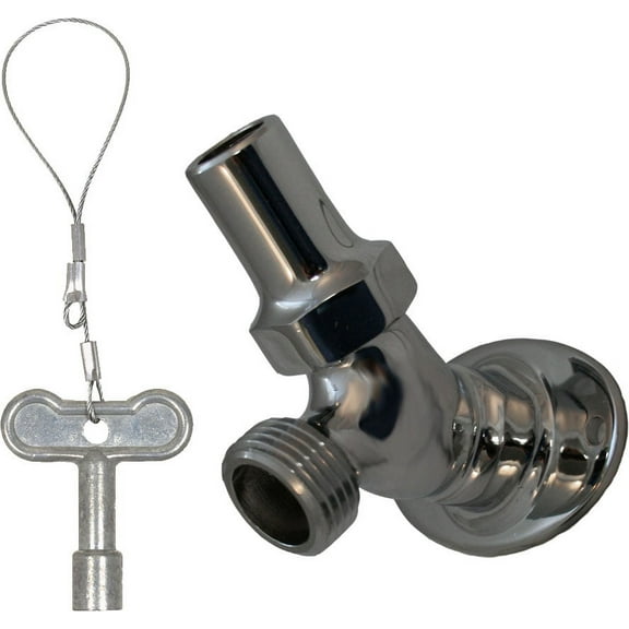 Prier Products C-235.75 3/4" Fpt Key-Operated Angle Sill Faucet - Chrome